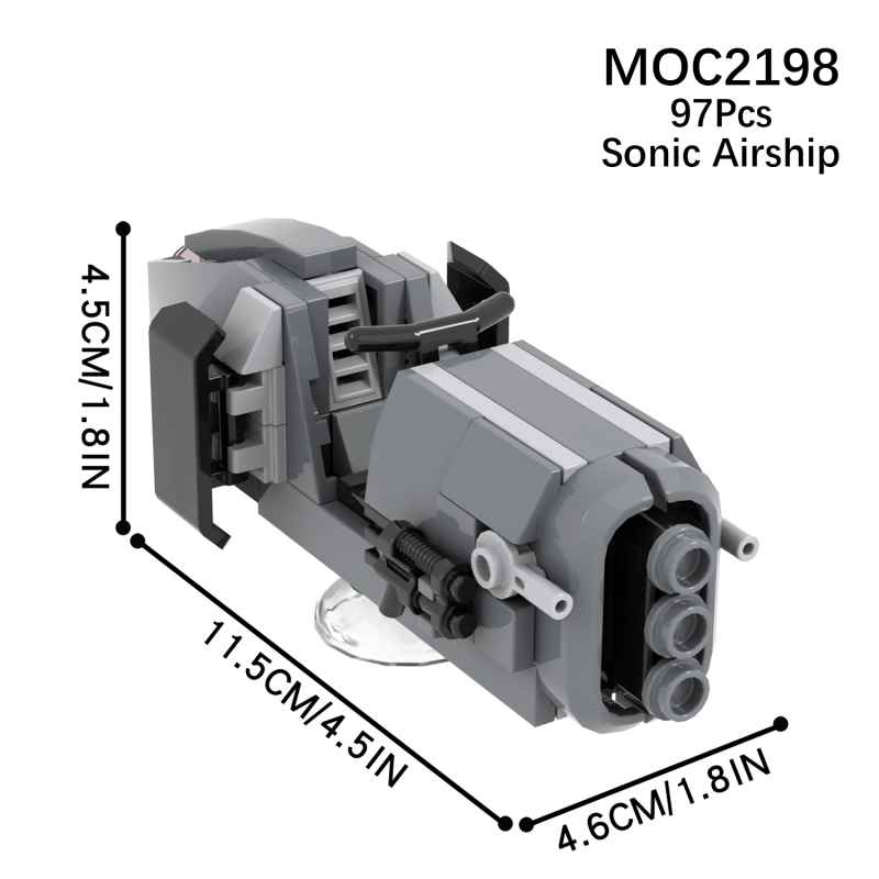 MOC2198 Speed of Sound Airship 97Pcs Bricks with Clone Soldiers Sci-Fi Interstellar War Movie Building Blocks for Kids Gift Toys