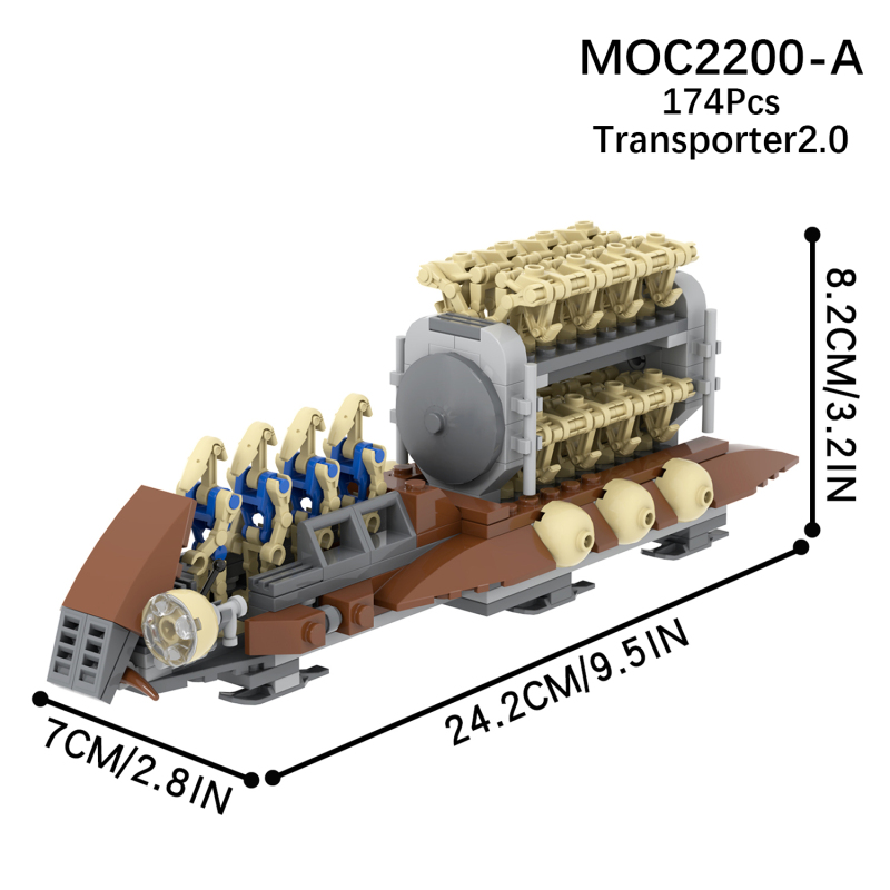 MOC2200 MOC2200-A SW 169pcs/174PCS Transporter 2.0 Plastic Building Blocks Kids Gift Toy with Colorful package