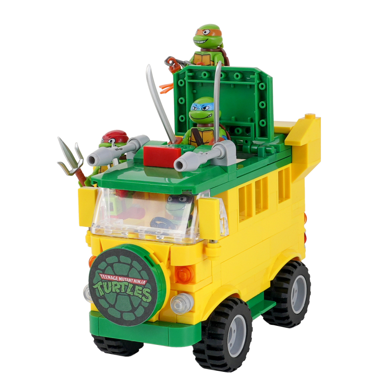 MOC1385 MOOXI Teenage Mutant Ninja Pizza Cart Sewer Leonardo Da Vinci Raphael Donatello Mikey Action Movie Building Blocks for Kids Toys