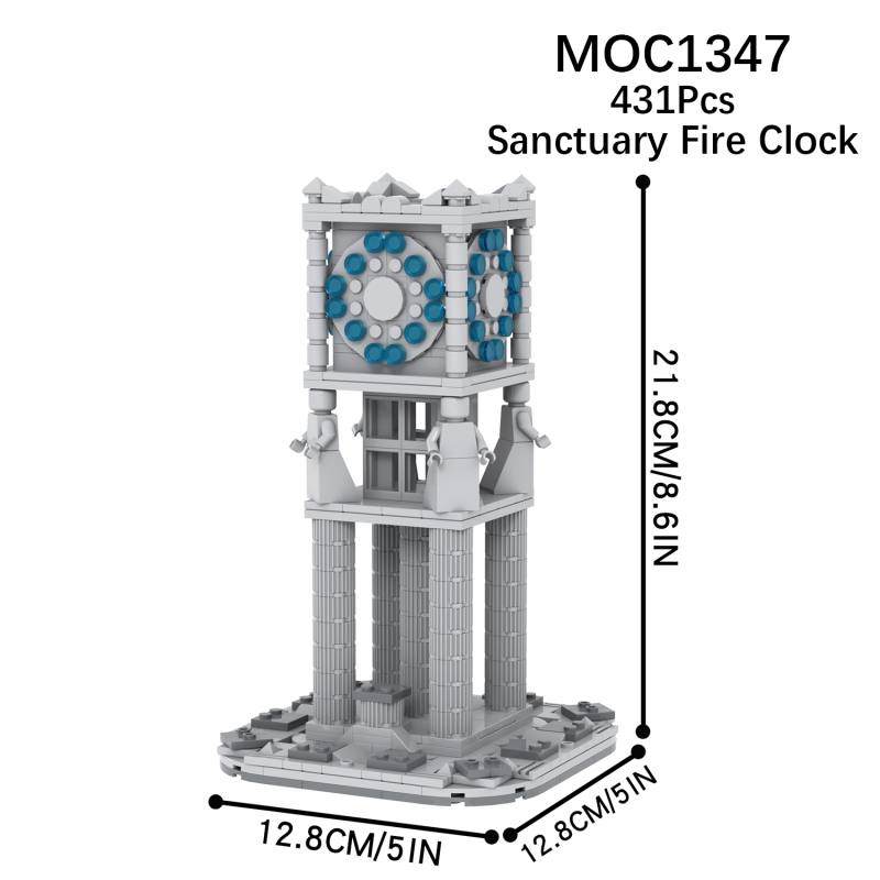 431pcs MOC1347 Saint Seiya The clock of sanctuary Building Sets MOC Brick Diy Building Blocks Sets Model Toys for Kid