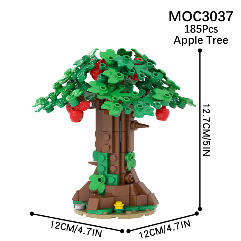 MOC3037 Apple Tree Model Building Blocks City Farm Garden Building Block sets for Kids MOC Bricks Parts Toys Building Kit