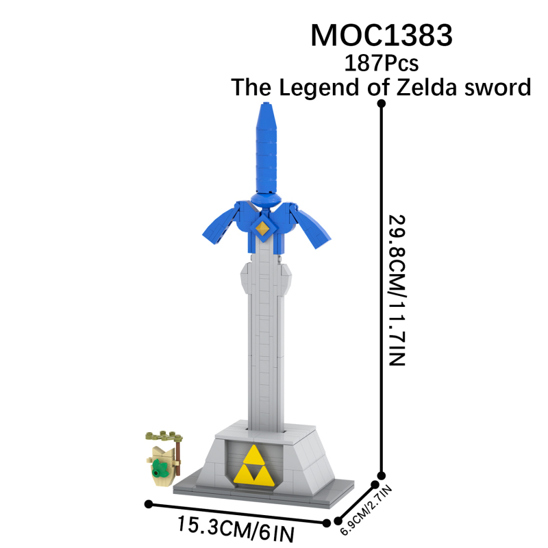 MOC1382 MOC1383 Game Character Cartoon Anime Link Sword Bricks Model Assembly Creative Building Blocks Educational Toys For Kids