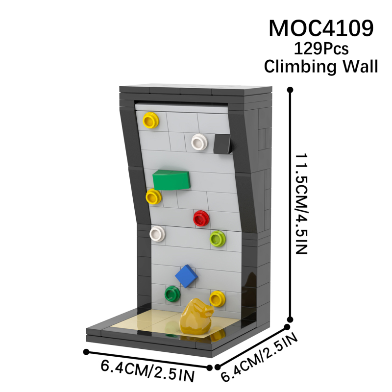 129Pcs Building Bricks MOC4109 Climbing Wall Accessories Blocks Sets Kit Giveaway Educational Toy
