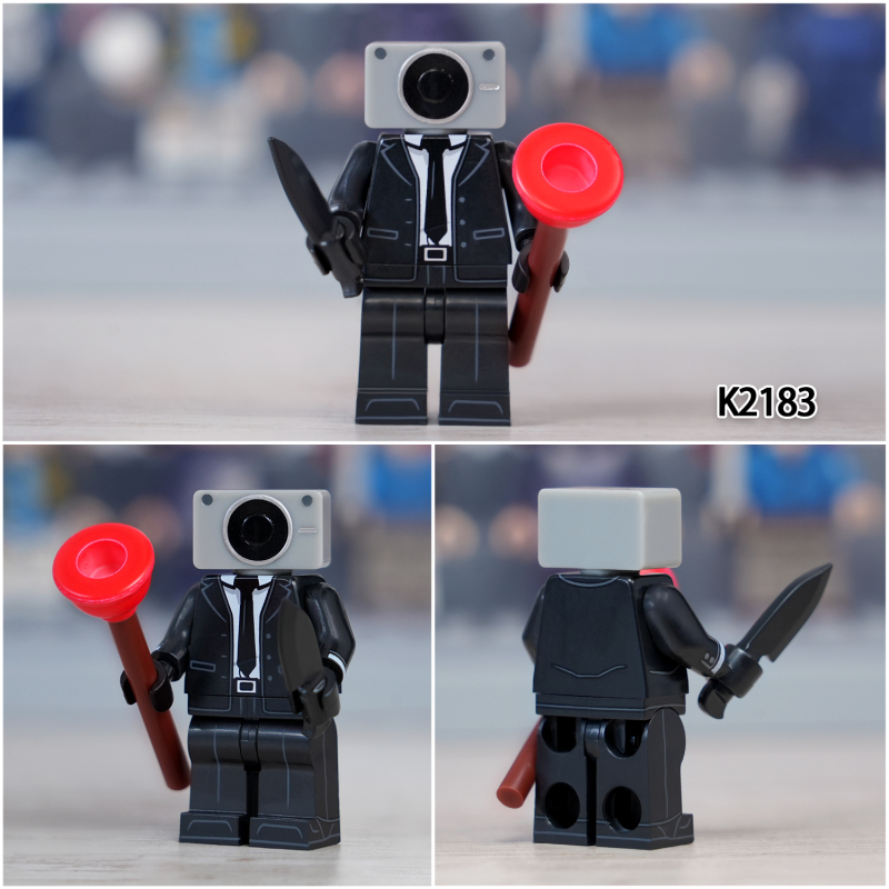 KDL825 UFO Humanoid Suspended Toilet Man Camera Anime Game Character Mini Plastic Educational Building Blocks for Kids Gift Toys