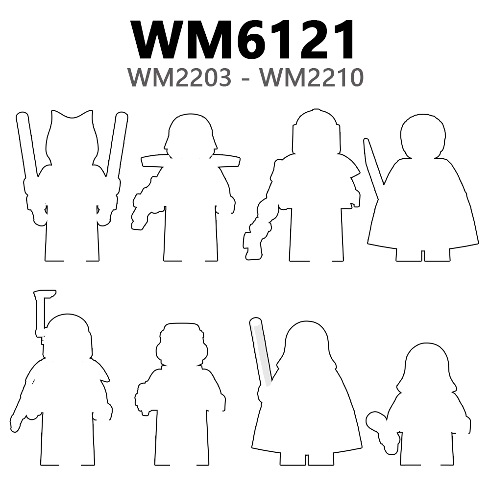 WM6121 Star Character Ahsoka Dark Troopers Mandalorian Moff Gideon