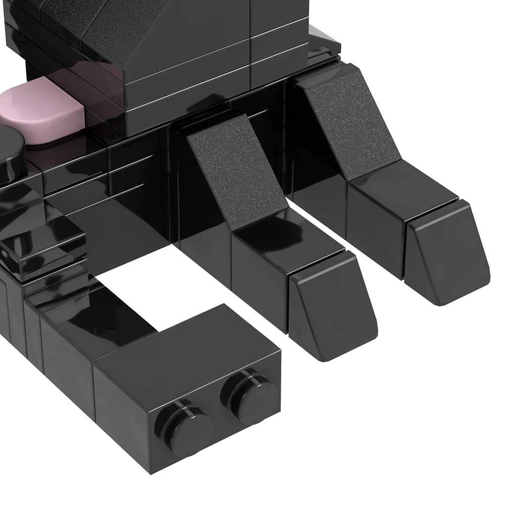 MOC3050 Cute Pet Cat Set Series Black Cat Cats Licking Their Fur ...