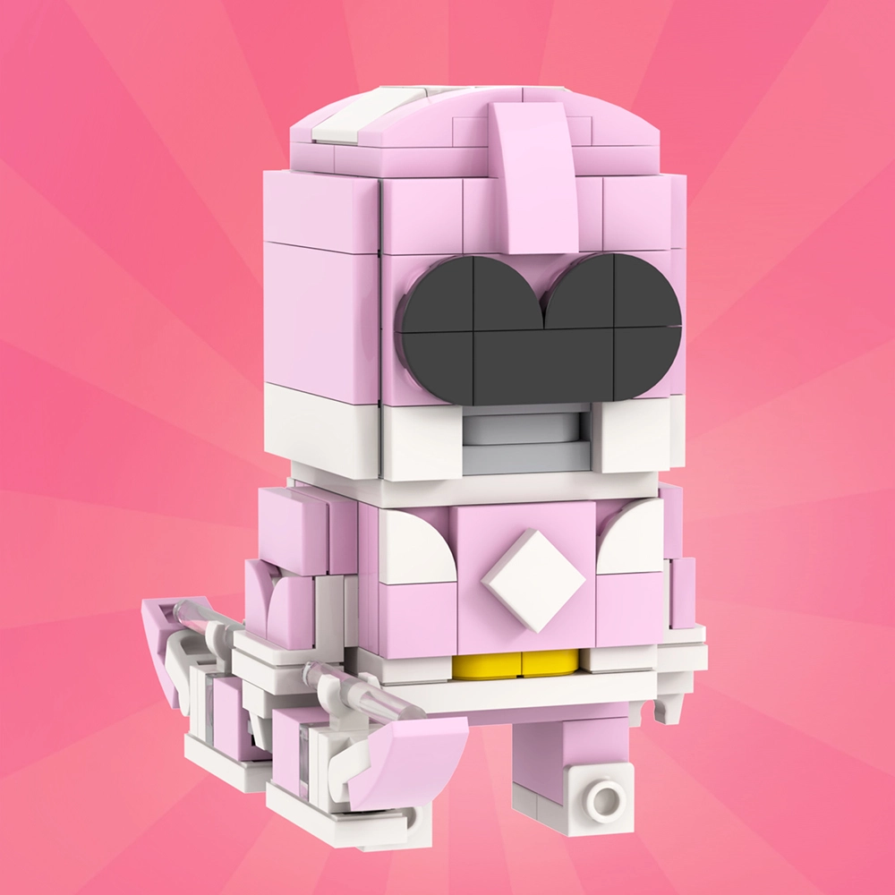 MOC7494 Mighty Morphin Power Rangers pink Warrior Brickheadz Figures ...