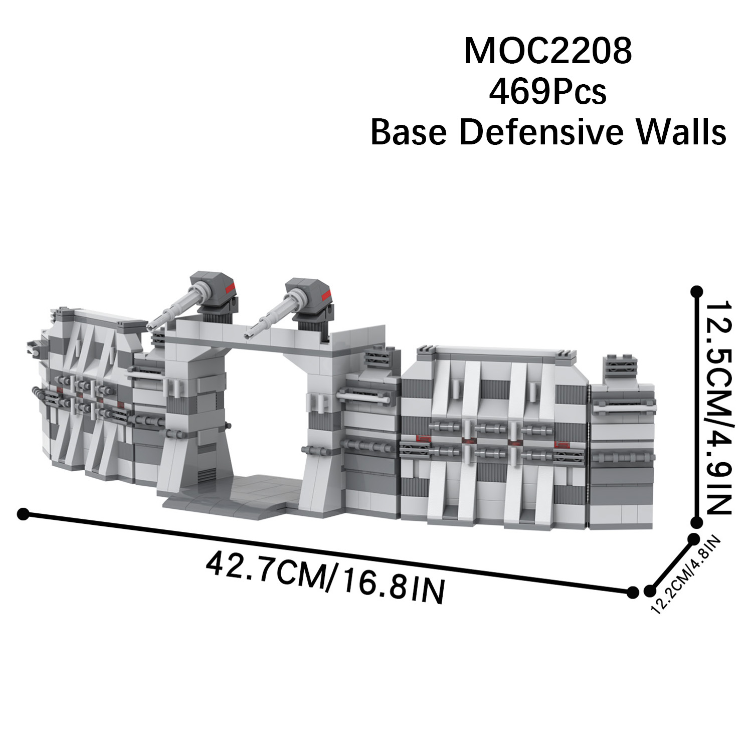 469Pcs MOC2208 SW Building Block Base Defensive Walls Action Toys ...