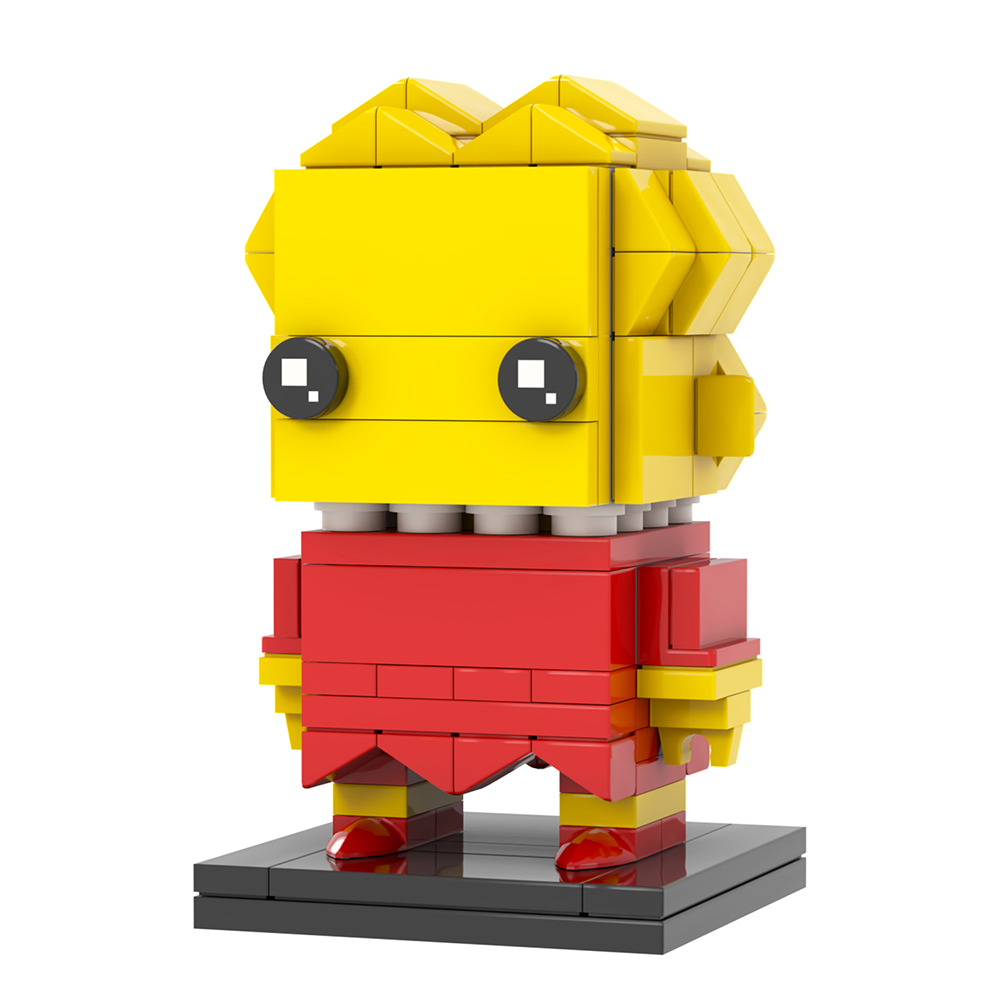 MOC7376 148Pcs The Simpsons Lisa Simpson Brickheadz Figure Model Kit ...