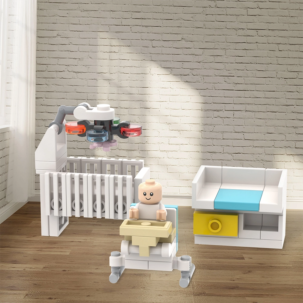 Crib Block Set MOC4101 City Series Crib Dining chair Building Blocks Bricks Kids Toys ...