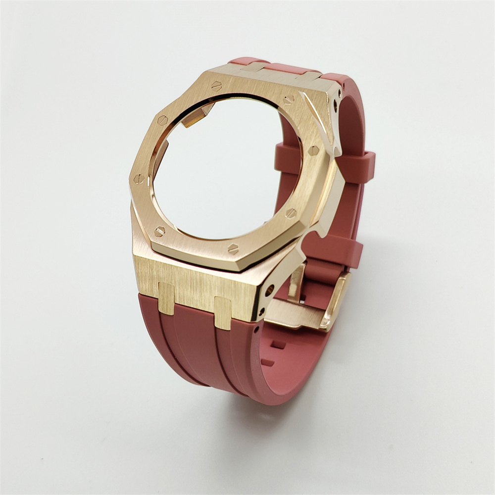 GMAS2100 Casioak Rubber Strap Set Rose gold