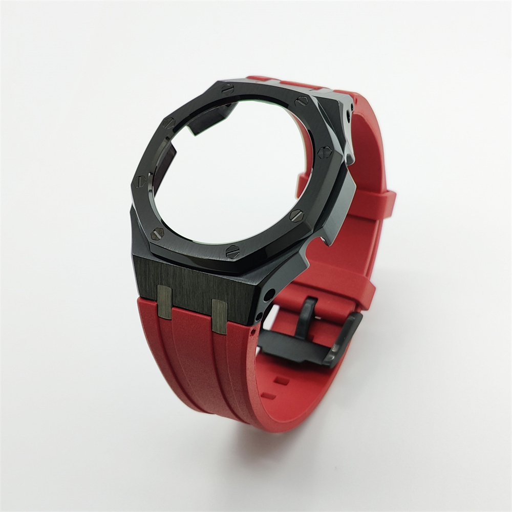 GA2100 Casioak Rubber Strap Set Black