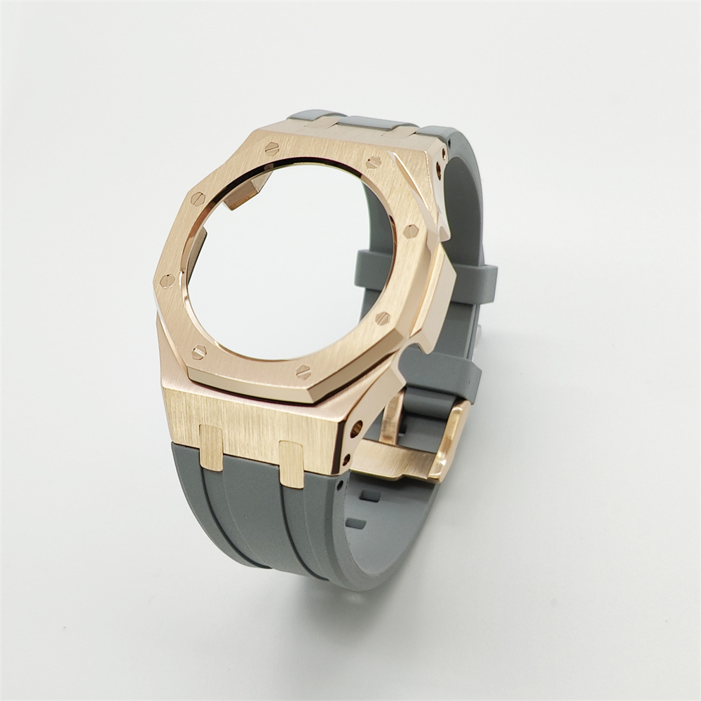 GMAS2100 Casioak Rubber Strap Set Rose gold