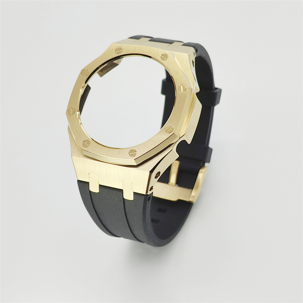 GA2100 Casioak Rubber Strap Set Rose gold Golden
