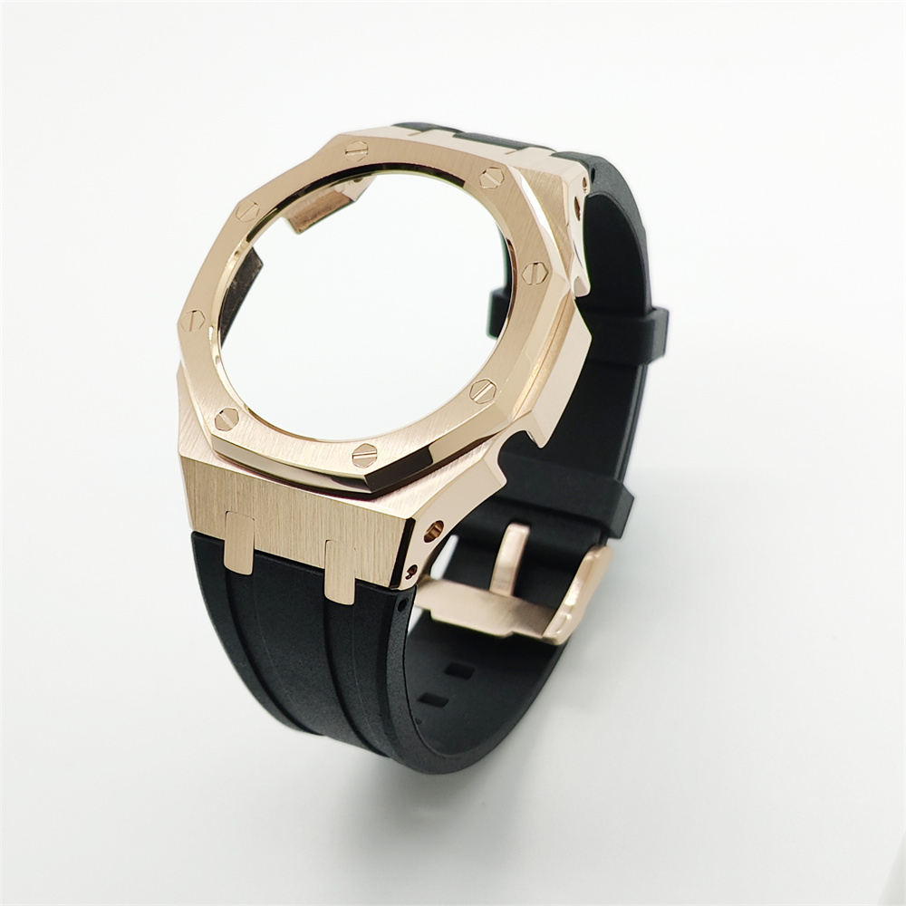 GA2100 Casioak Rubber Strap Set Rose gold Golden