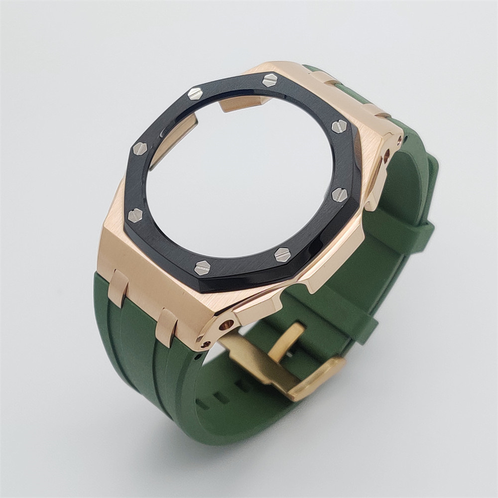 GA2100 Casioak Offshore Curve Style Rose gold Black