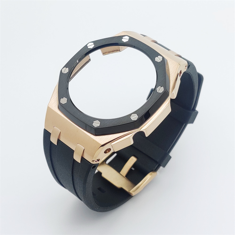 GA2100 Casioak Offshore Curve Style Rose gold Black