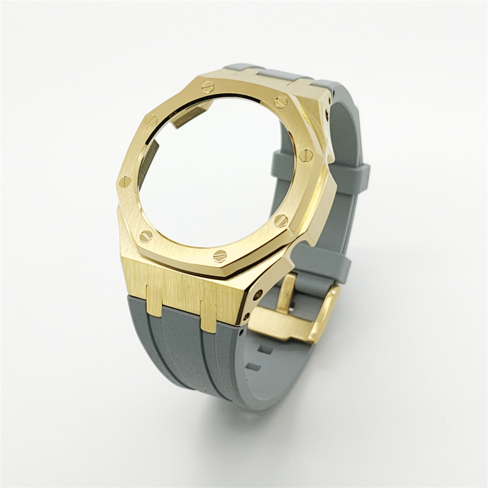 GA2100 Casioak Rubber Strap Set Rose gold Golden