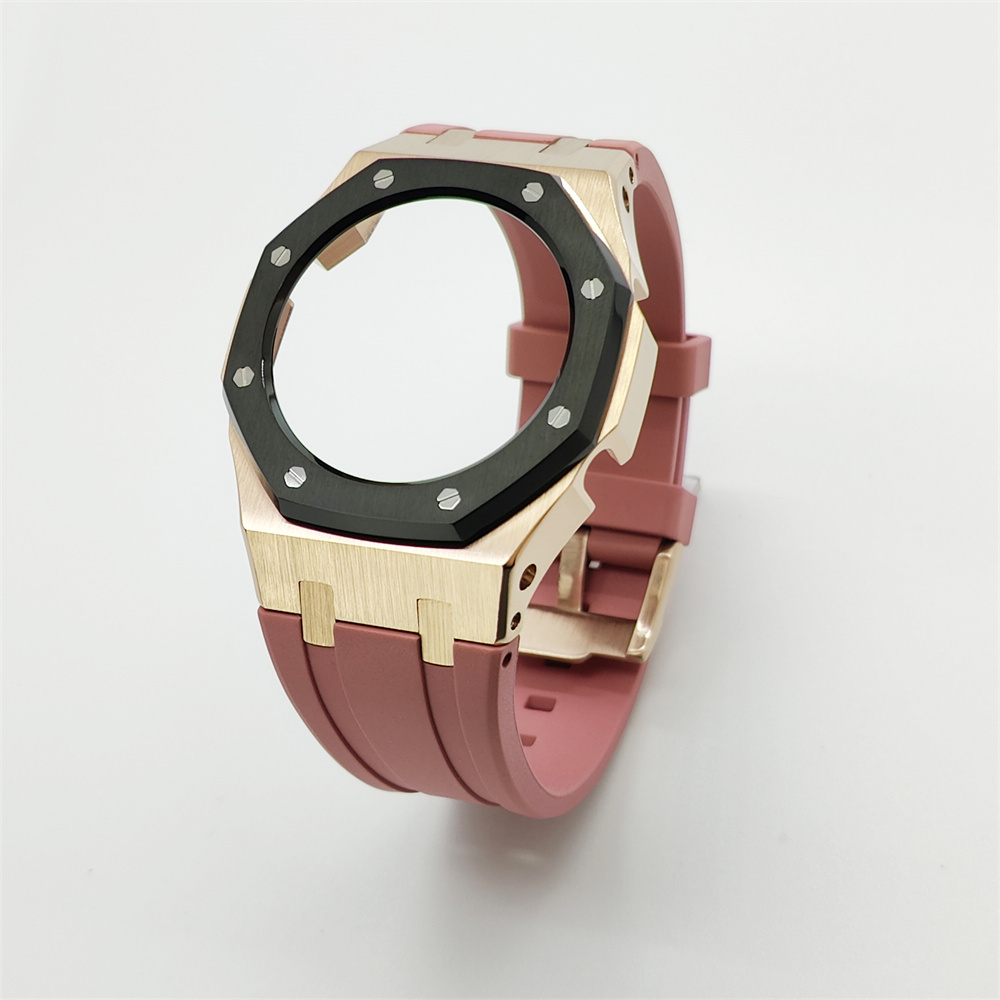 GMAS2100 Casioak Rubber Strap Set Rose gold