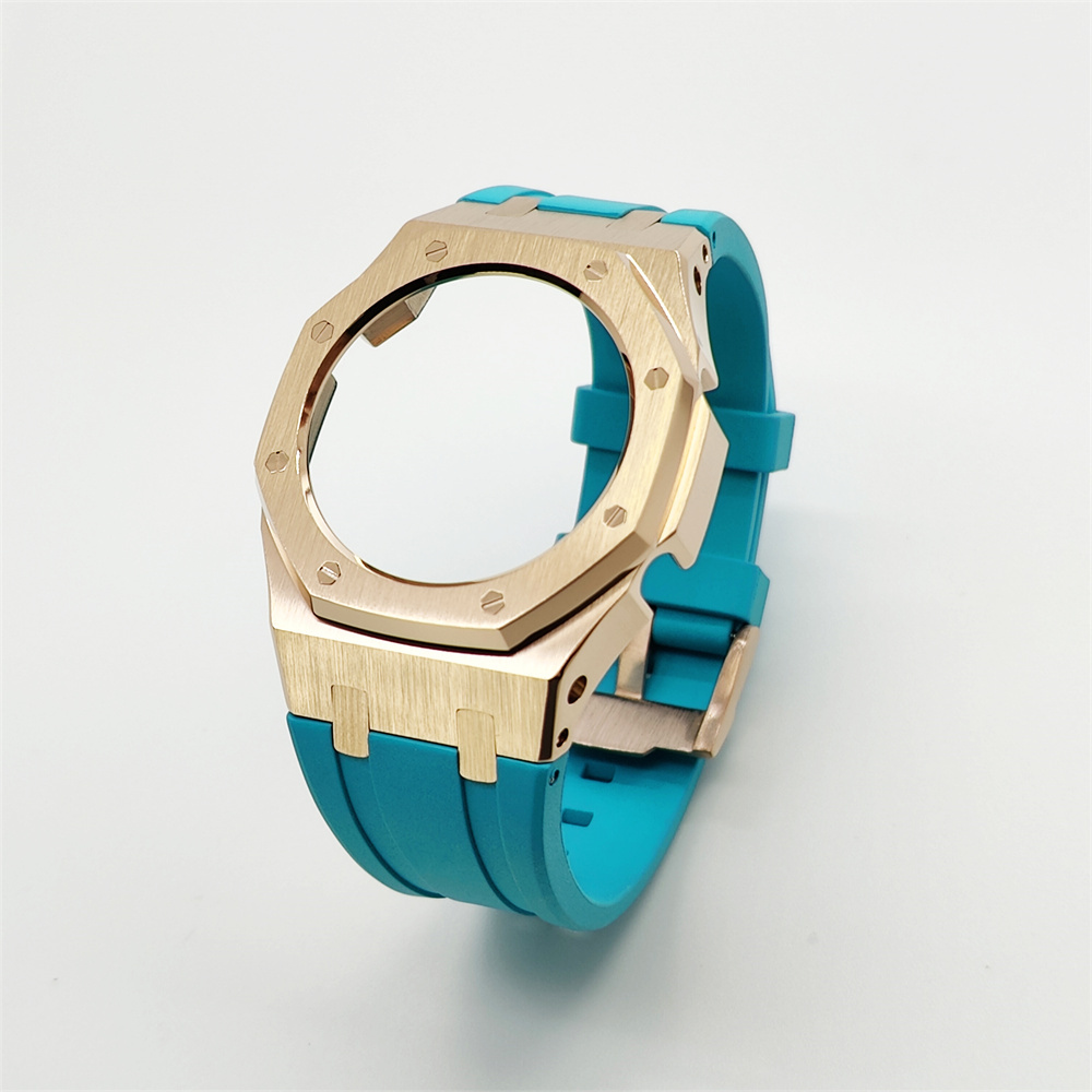 GMAS2100 Casioak Rubber Strap Set Rose gold
