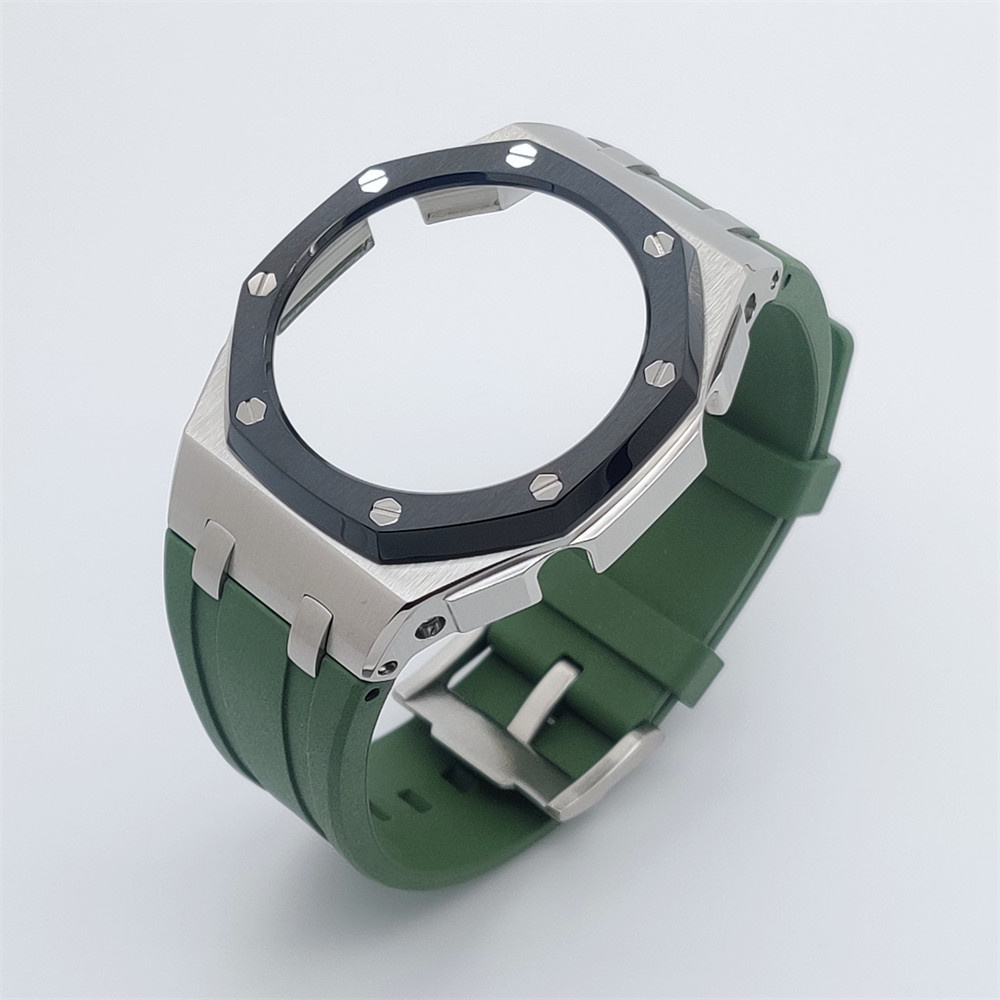 GA2100 Casioak Offshore Curve Style Silver Black