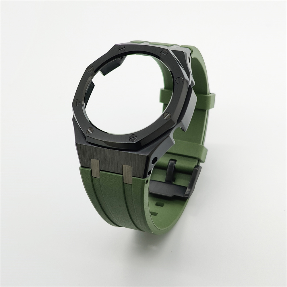 GA2100 Casioak Rubber Strap Set Black