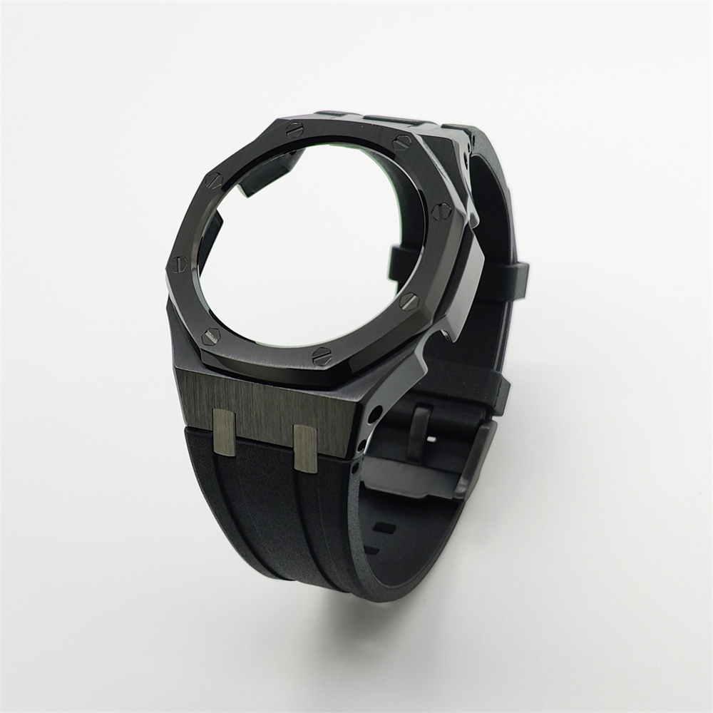 GA2100 Casioak Rubber Strap Set Black