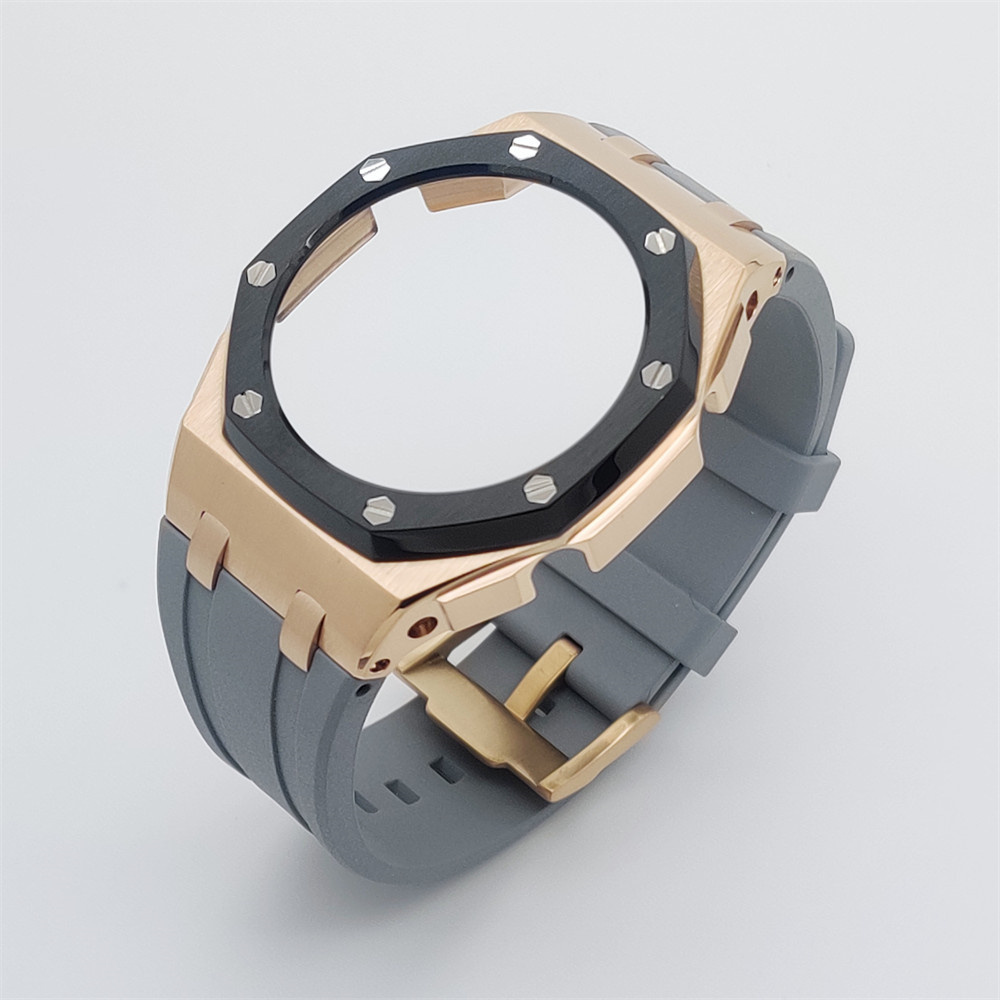 GA2100 Casioak Offshore Curve Style Rose gold Black