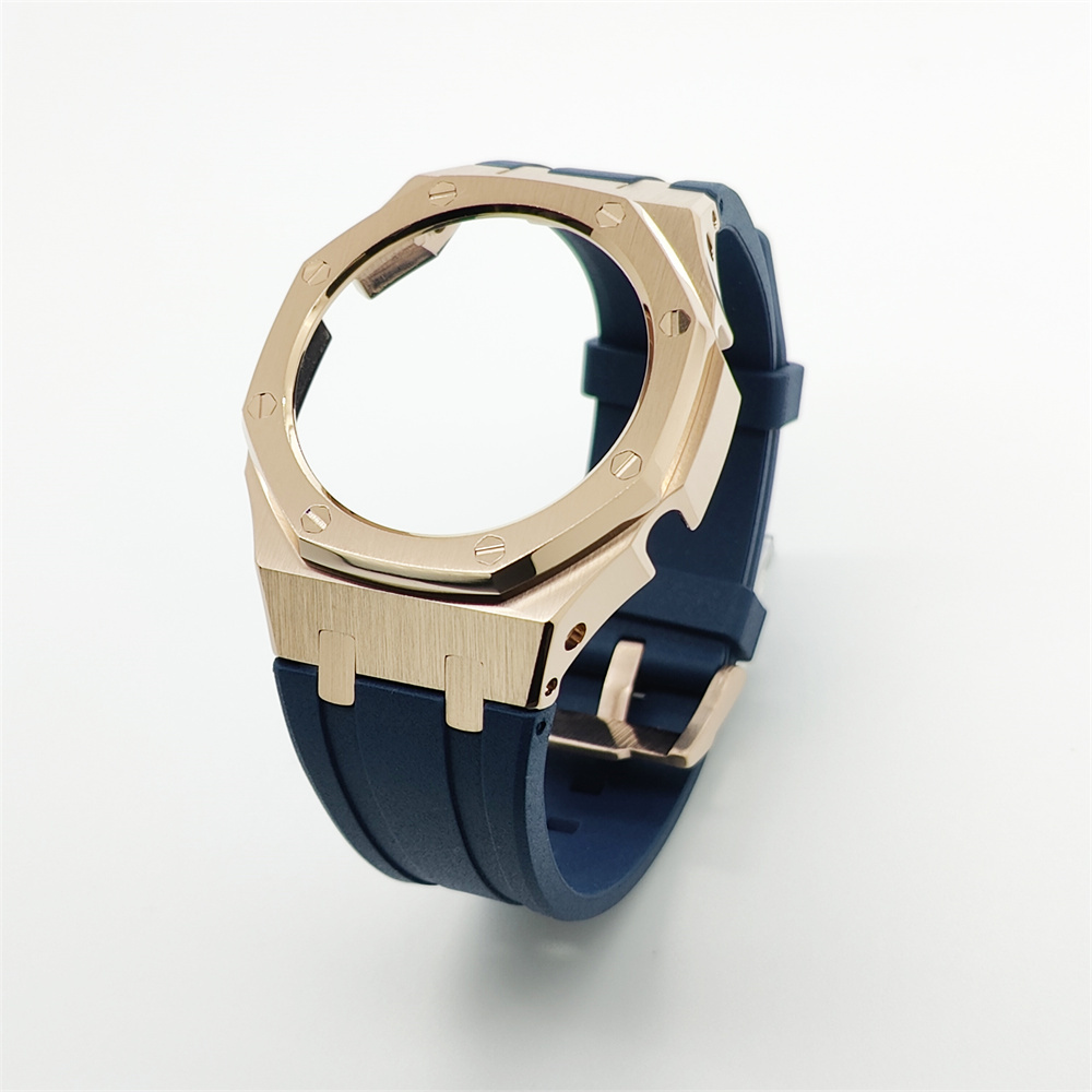 GA2100 Casioak Rubber Strap Set Rose gold Golden