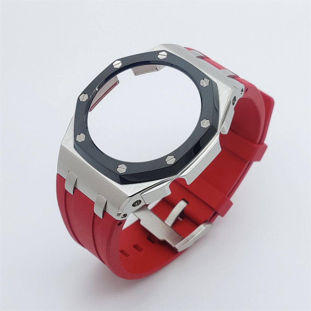 GA2100 Casioak Offshore Curve Style Silver Black