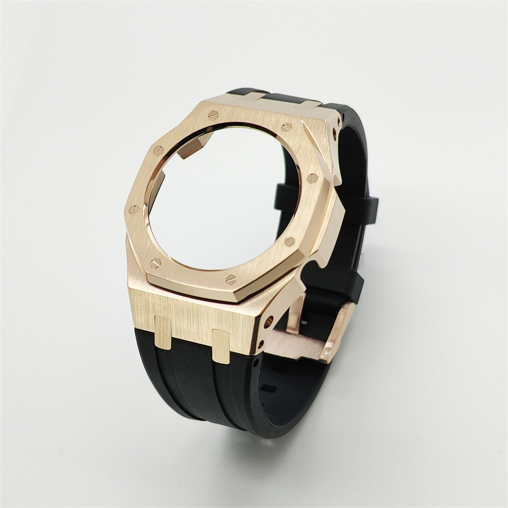 GMAS2100 Casioak Rubber Strap Set Rose gold