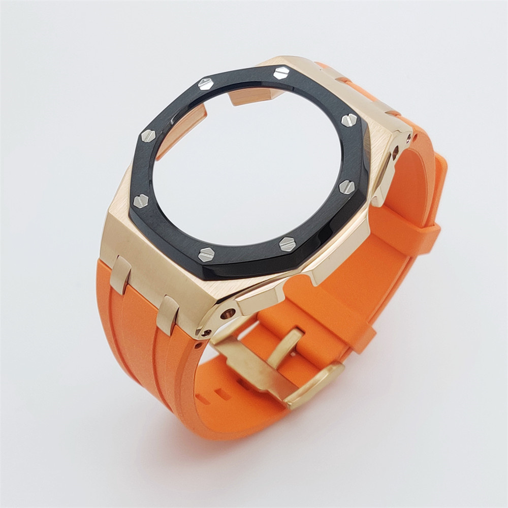 GA2100 Casioak Offshore Curve Style Rose gold Black