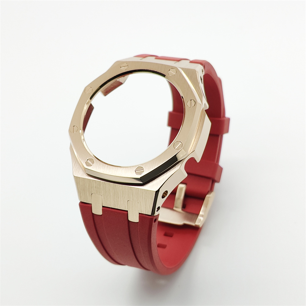 GA2100 Casioak Rubber Strap Set Rose gold Golden