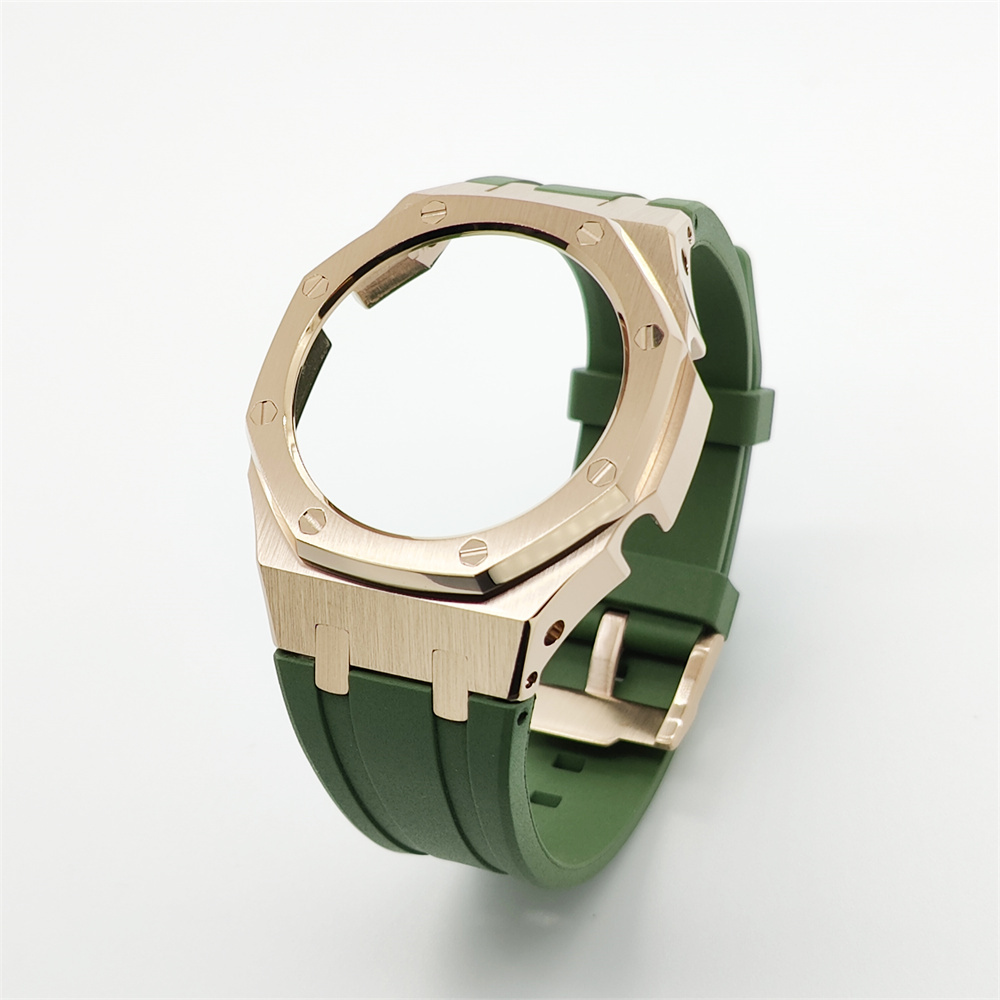 GA2100 Casioak Rubber Strap Set Rose gold Golden