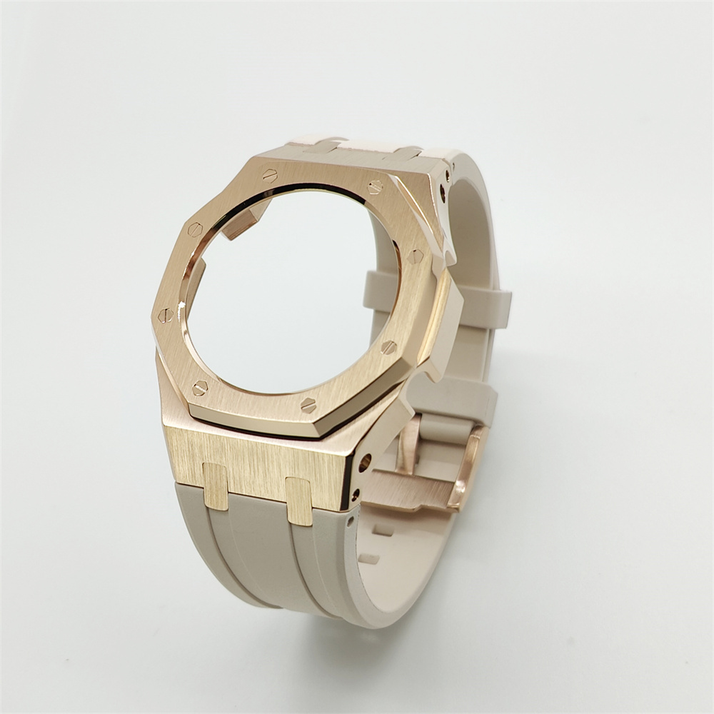 GMAS2100 Casioak Rubber Strap Set Rose gold