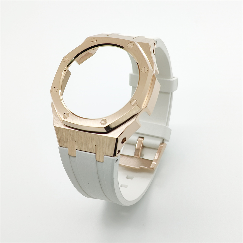 GA2100 Casioak Rubber Strap Set Rose gold Golden