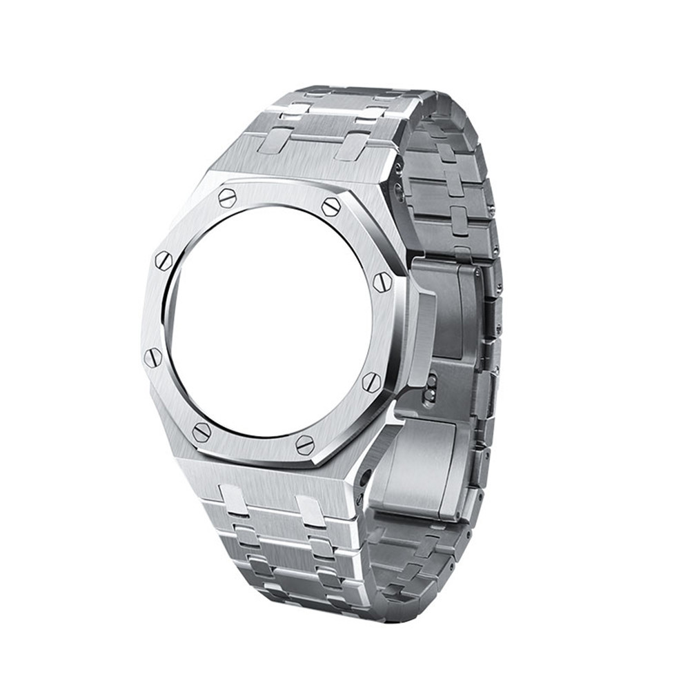 GA2100 Casioak All Metal Suit Silver