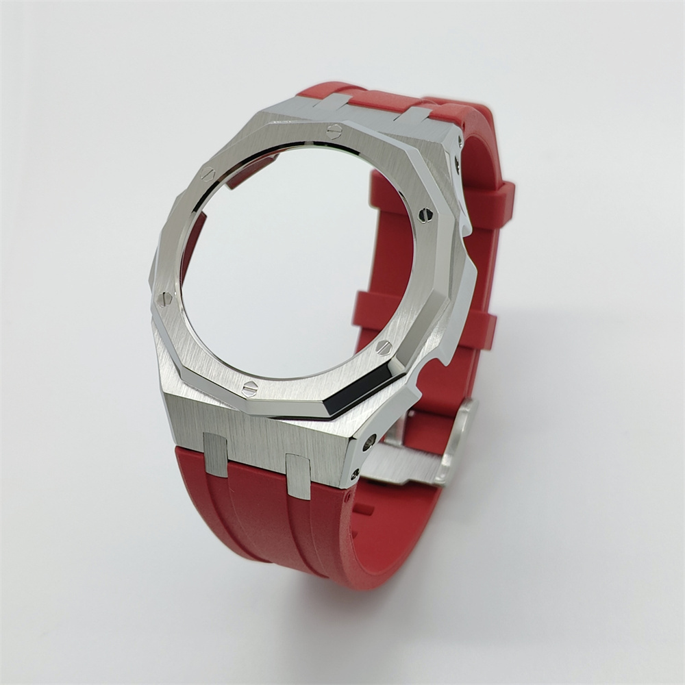 GA2100 12-point Metal Watch Case Rubber Strap Set Bezel with Screws