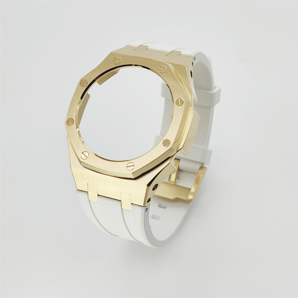 GA2100 Casioak Rubber Strap Set Rose gold Golden