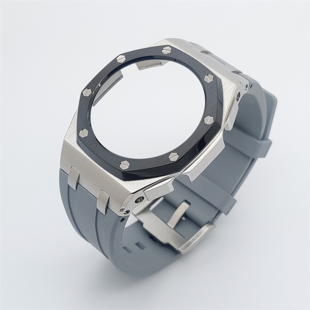 GA2100 Casioak Offshore Curve Style Silver Black