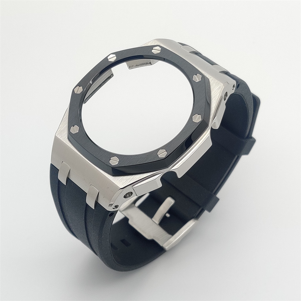 GA2100 Casioak Offshore Curve Style Silver Black