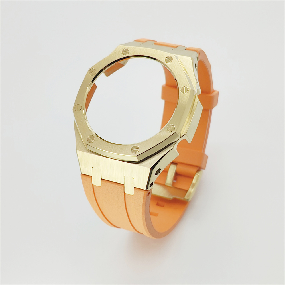 GA2100 Casioak Rubber Strap Set Rose gold Golden