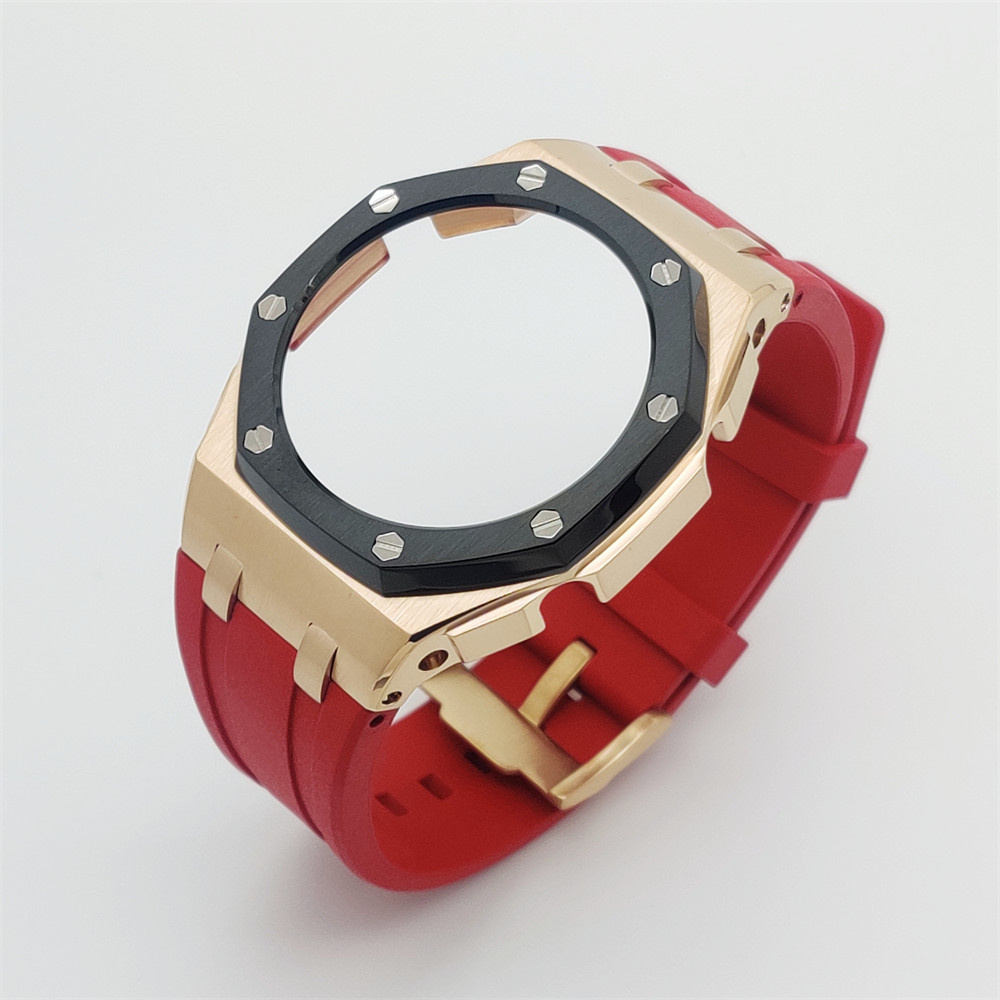 GA2100 Casioak Offshore Curve Style Rose gold Black