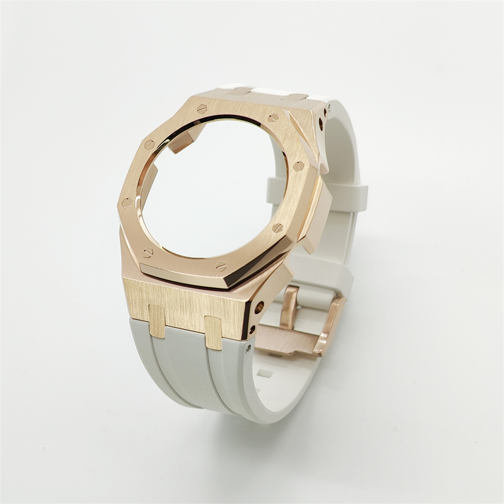 GMAS2100 Casioak Rubber Strap Set Rose gold