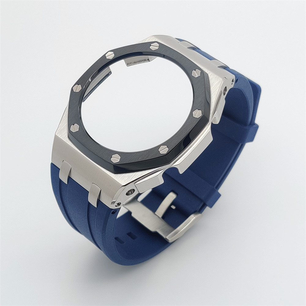 GA2100 Casioak Offshore Curve Style Silver Black