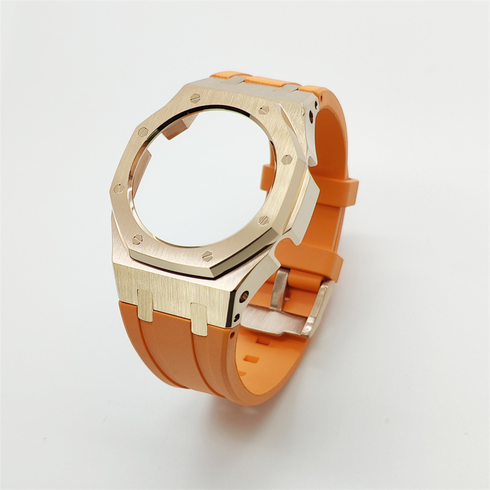 GMAS2100 Casioak Rubber Strap Set Rose gold