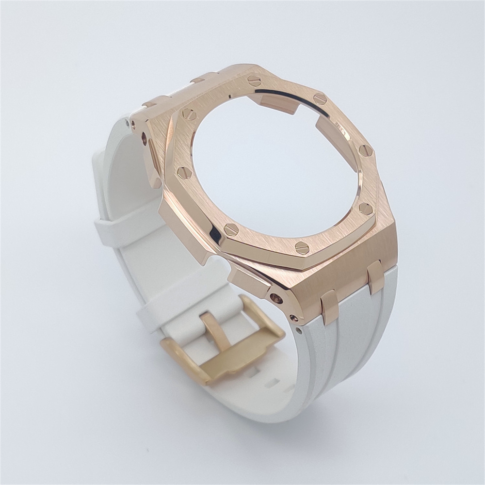 GM2100 Casioak Offshore Curve Style Fluorocarbon Strap Rose gold