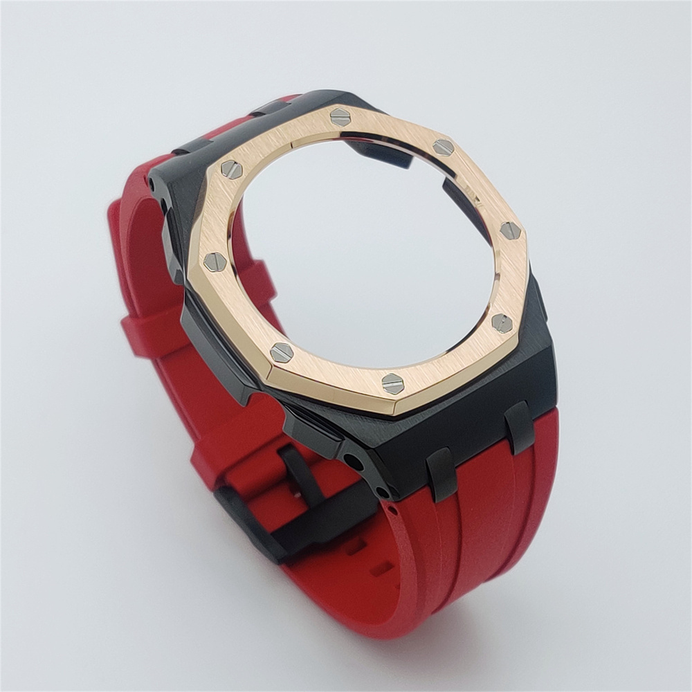 GM2100 Casioak Offshore Curve Style Fluorocarbon Strap Rose gold