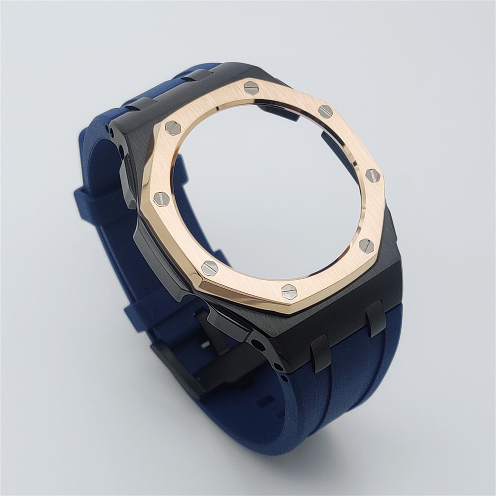 GM2100 Casioak Offshore Curve Style Fluorocarbon Strap Rose gold