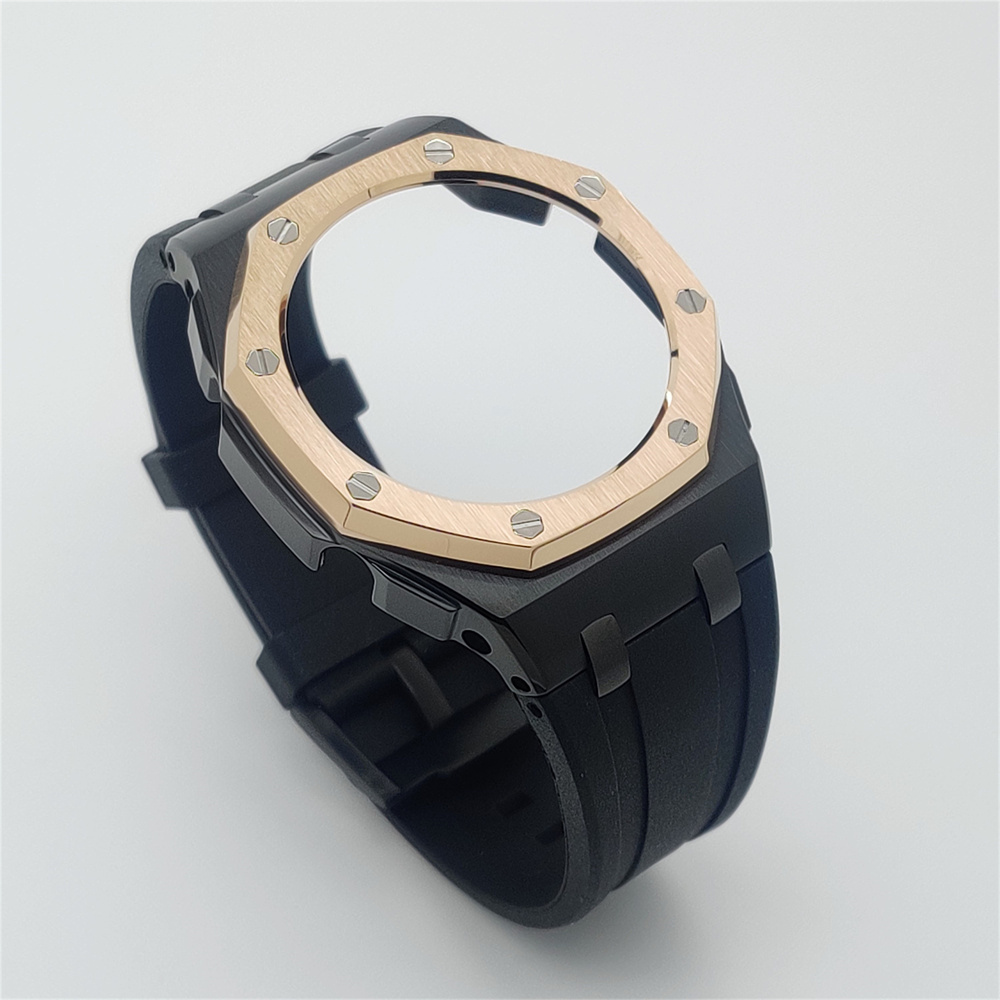 GM2100 Casioak Offshore Curve Style Fluorocarbon Strap Rose gold